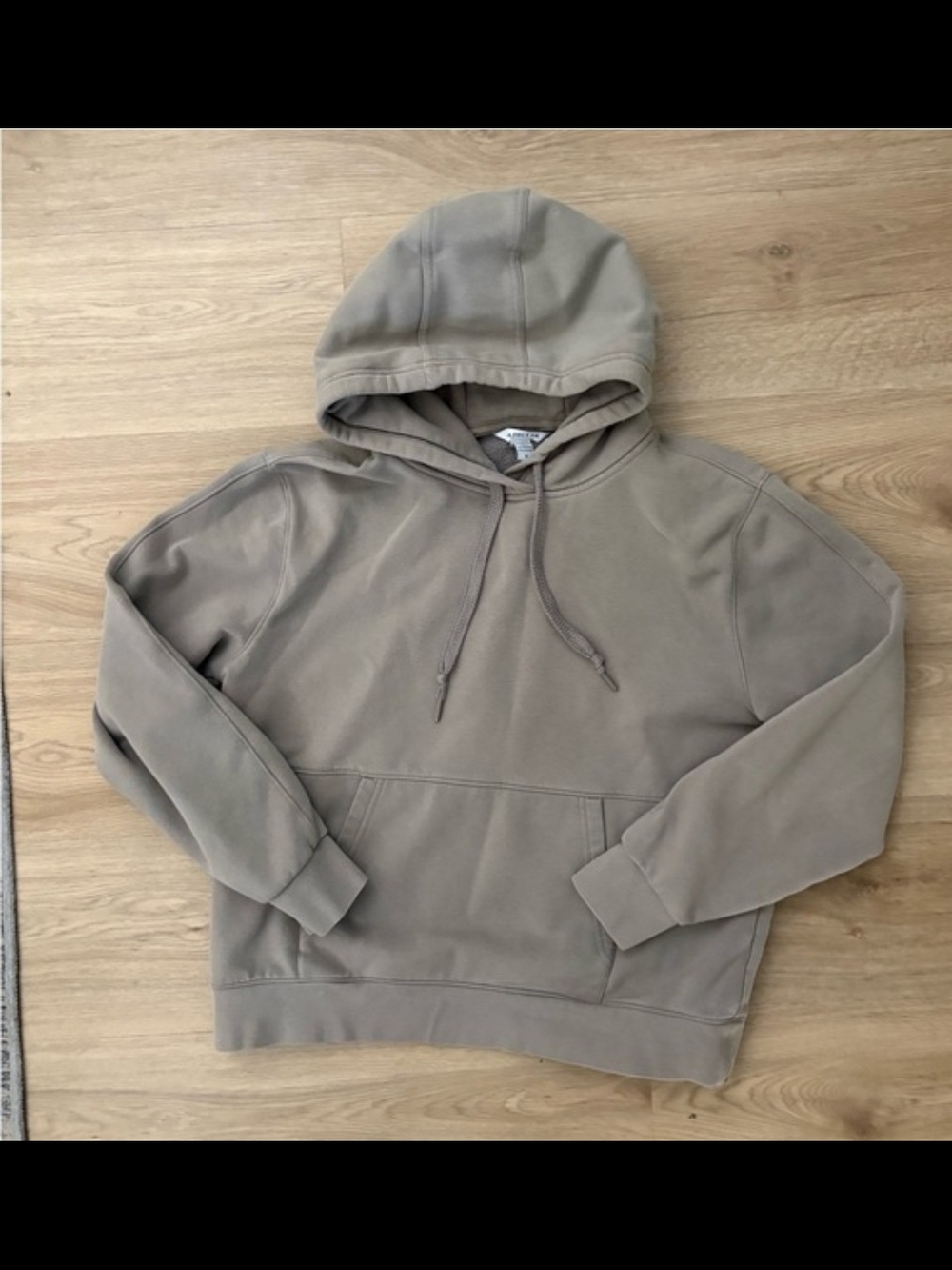 Athleta Taupe Fleece Hoodie w/ Zip Pocket M